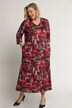 Kleid, Jersey, Grafik Muster, V-Ausschnitt, 3/4-Ärmel