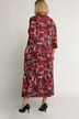 Kleid, Jersey, Grafik Muster, V-Ausschnitt, 3/4-Ärmel