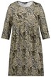 Šaty, potisk, A střih, kulatý výstřih, 3/4 rukávy