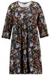 Šaty, potisk, A střih, kulatý výstřih, 3/4 rukávy