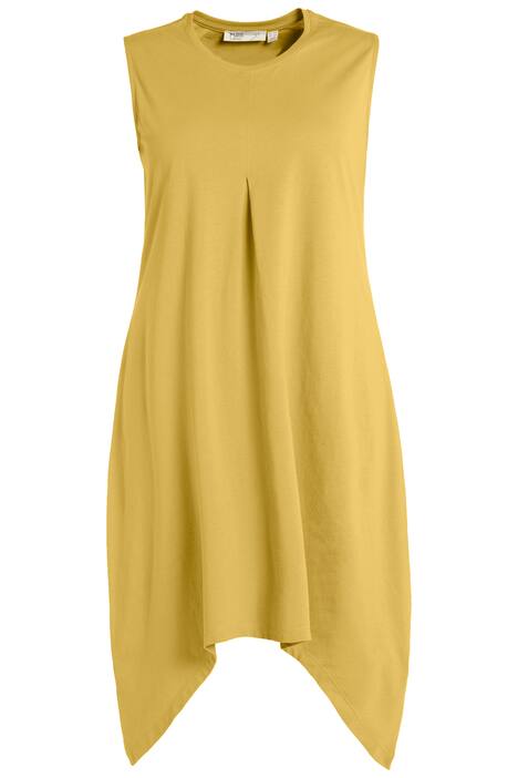 Dlouhý top, A střih, kulatý výstřih, bez rukávů, biobavlna