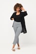 Pantalon 7/8 Sienna. Tissu bengaline hautement élastique. Imprimé à carreaux vichy.