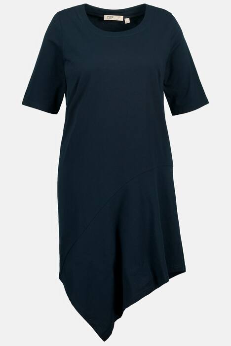 Longshirt, A-Linie, Rundhals, Halbarm, Biobaumwolle