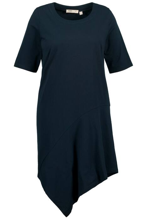 Dlouhé tričko, A střih, kulatý výstřih, krátké rukávy, biobavlna