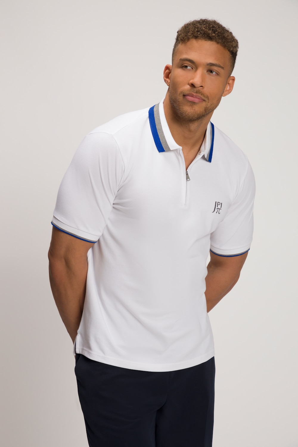 Grote Maten JAY-PI poloshirt FLEXNAMIC®male, wit, Maat: 7XL, Katoen, JAY-PI