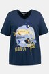 T-shirt, vis, classic, V-hals, korte mouwen