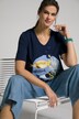 T-shirt, vis, classic, V-hals, korte mouwen