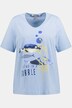 T-shirt, poissons, Classic, encolure V, manches courtes