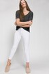 skinny jeans, 5-pocket, high waist, white denim