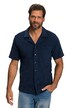 Froté košile, krátké rukávy, Cuba límec, střih Modern Basic
