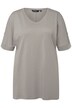Dlouhé tričko, průstřihy na ramenou, výstřih do V, krátké rukávy