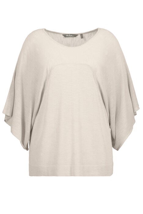 Svetr, lněná směs, kulatý výstřih, krátké netopýří rukávy