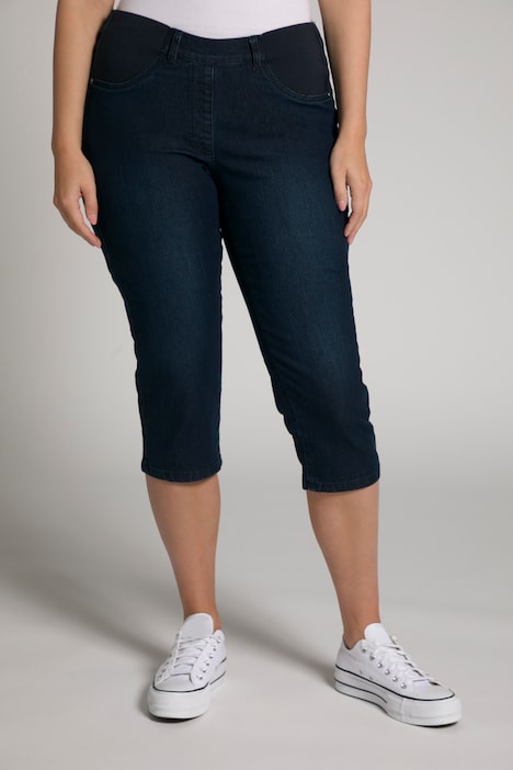 Ruby Rd. Petite Size Pull-On Extra Stretch Denim Cropped Capri Jeans |  Dillard's