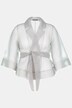 Sheer Organza Open Front Belted Jacket