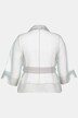 Sheer Organza Open Front Belted Jacket