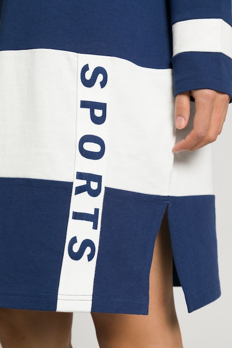 Polokleid, Streifen, Polokragen, Langarm