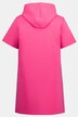 Hooded Short Sleeve Stretch Cotton Blend Dress