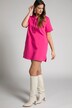 Hooded Short Sleeve Stretch Cotton Blend Dress