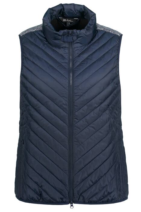 Hybridní vesta, stojáček, dvoucestný zip, bez rukávů