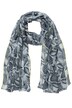 Šál, mušlový potisk, extra dlouhý