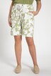 Kwieciste bermudy z dżerseju, szerokie nogawki, bio-bawełna