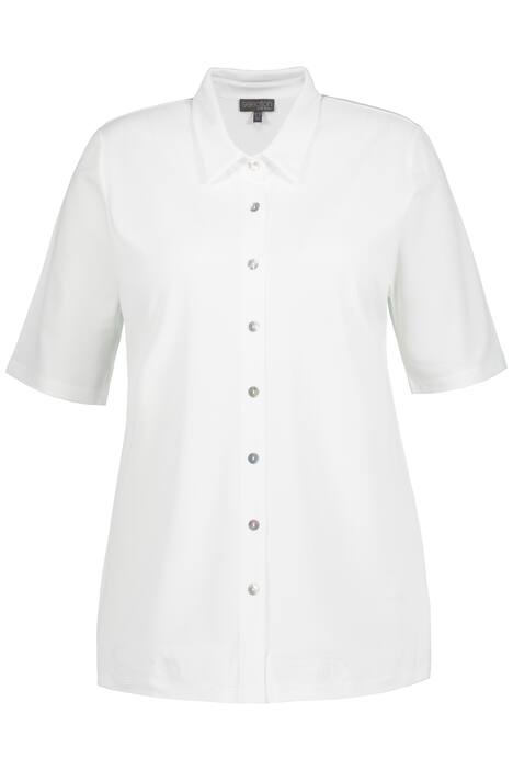 Polokošile, knoflíková léga, perleťové knoflíky, polo límeček, krátké rukávy