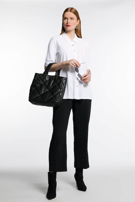 Poloshirt, Perlmutt-Knopfleiste, Polokragen, Halbarm