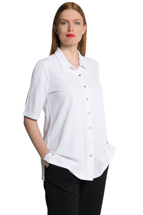 Polokošile, knoflíková léga, perleťové knoflíky, polo límeček, krátké rukávy