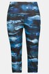 Capri-Leggings, Aquarelldruck, High Waist, Zipptasche