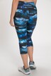 Capri-Leggings, Aquarelldruck, High Waist, Zipptasche