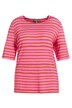 Tričko, pruhovaný design, kulatý výstřih, 3/4 rukávy