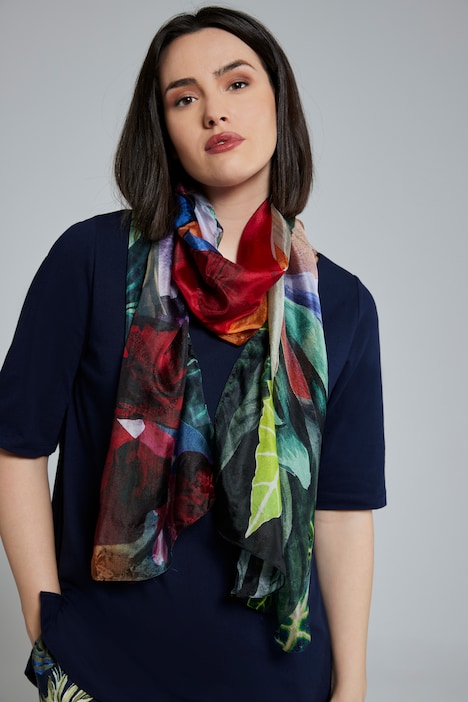 beton snel bericht zijden sjaal, bloemen, extra lang | Sjaals | Accessoires