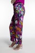 Flower Power Print Elastic Waist Pants