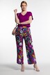 Flower Power Print Elastic Waist Pants