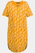 Koszula nocna w tulipany, dekolt a la tunika, krótki rękaw