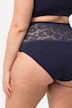 Maxi-slips, set van 2, hoge taille, kanten tailleband