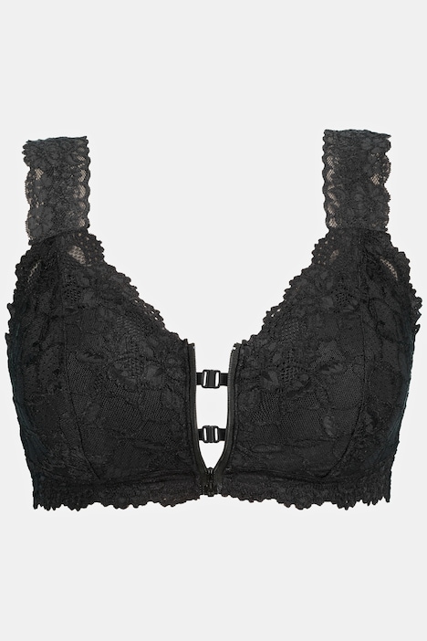 Lace Zip Front Versatile Wirefree Bustier | Comfort Bras | Lingerie