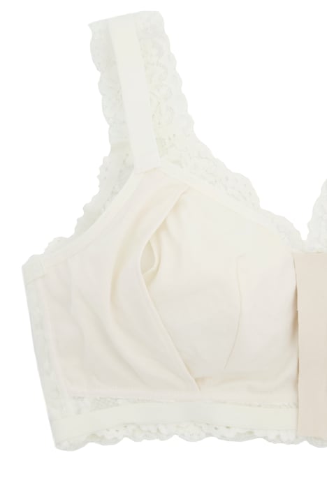 Bralette Sans Armatures Avec Fermeture éclair Et Dentelle Bonnet A B