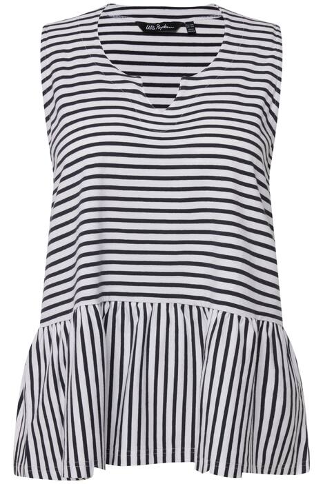 Top, pruhy, A střih, tunikový výstřih, bez rukávů