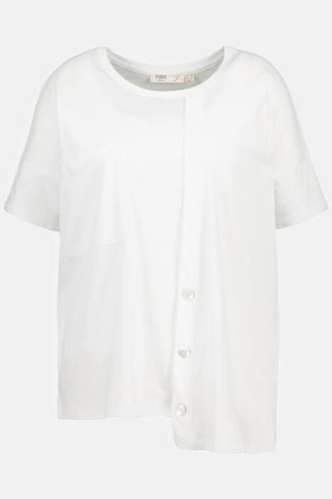 T-Shirt, Oversized, Rundhals, Halbarm, Biobaumwolle