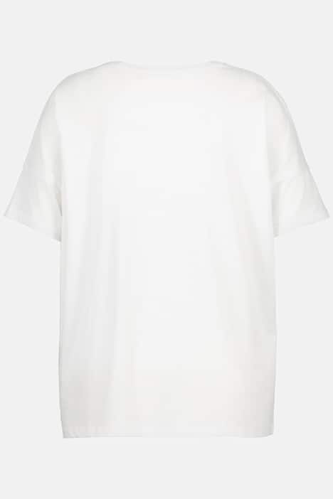 T-Shirt, Oversized, Rundhals, Halbarm, Biobaumwolle