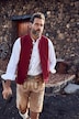 Gilet JP 1880 traditionnel, en molleton, col Mao et broderies - jusqu'au 7 XL