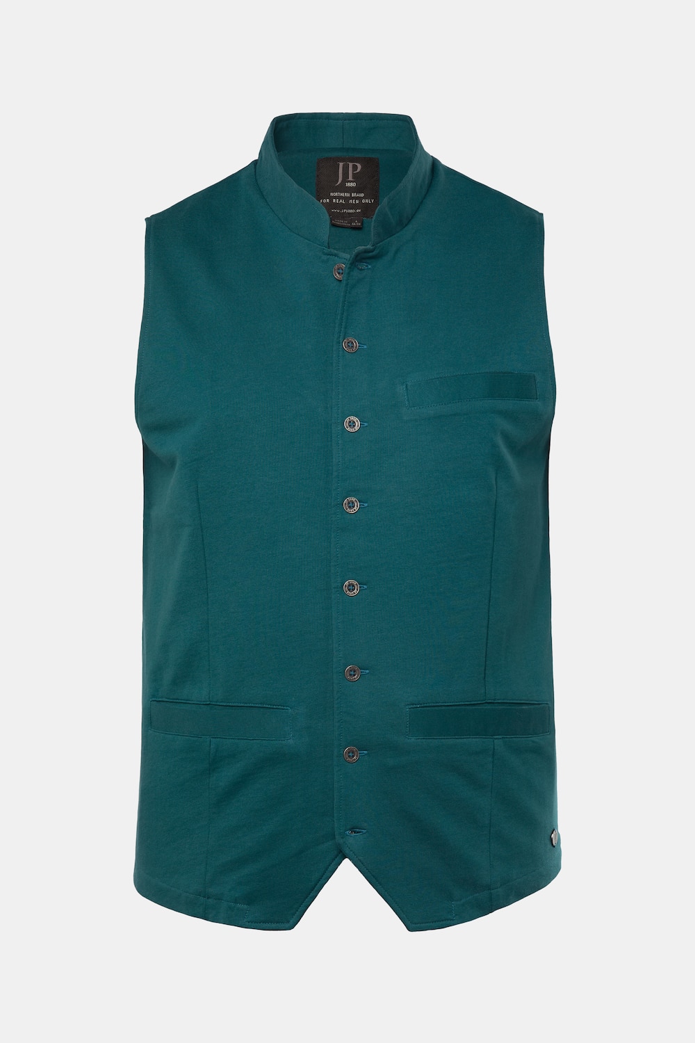 JP1880 Weste, Tracht, Sweat, Stehkragen, Stickerei, bis 7 XL