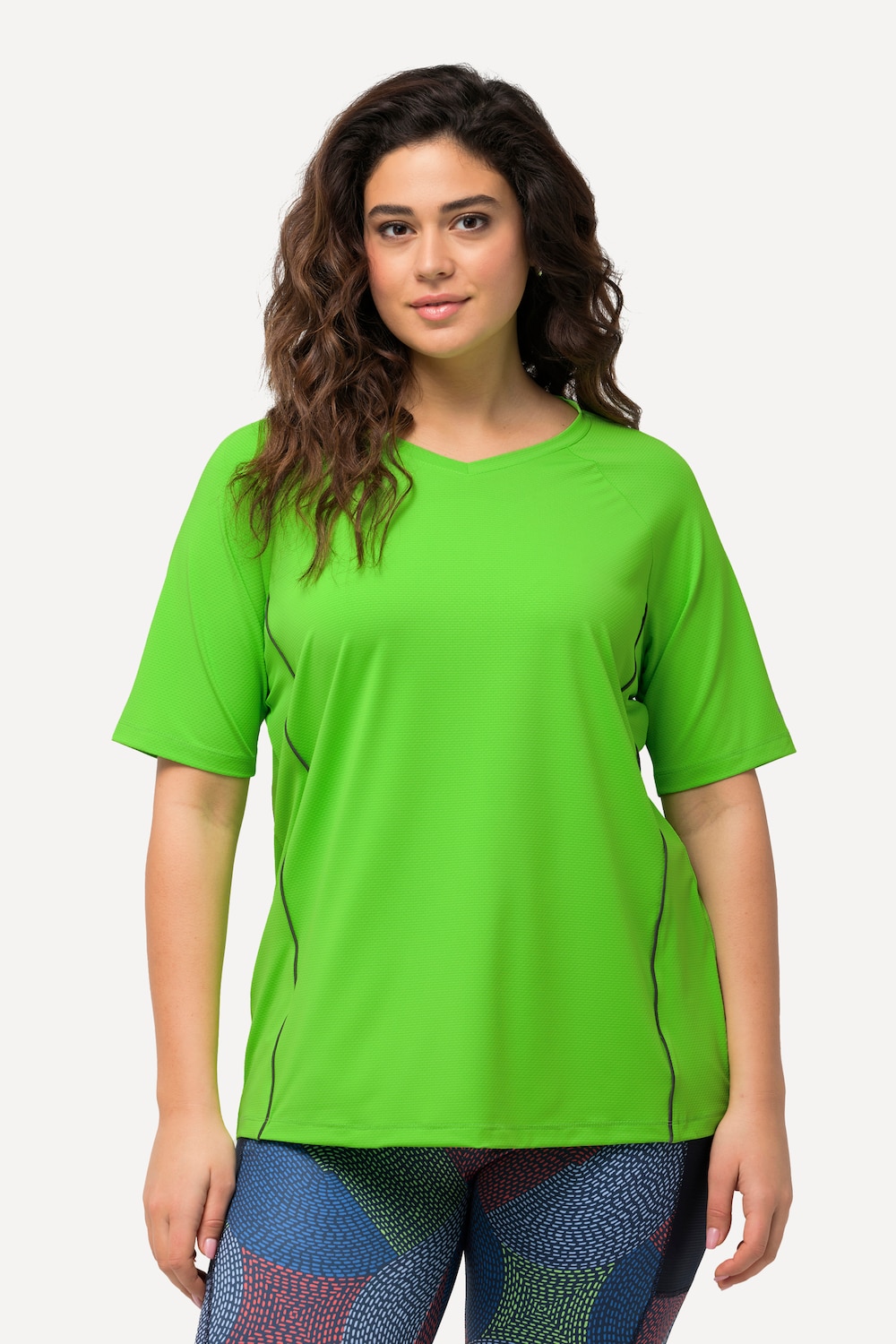Große Größen T-Shirt, Damen, grün, Größe: 50/52, Polyester/Elasthan, Ulla Popken