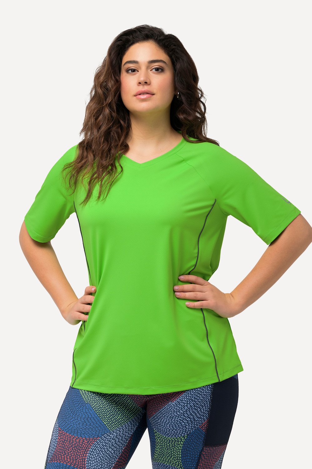 Große Größen T-Shirt, Damen, grün, Größe: 62/64, Polyester/Elasthan, Ulla Popken