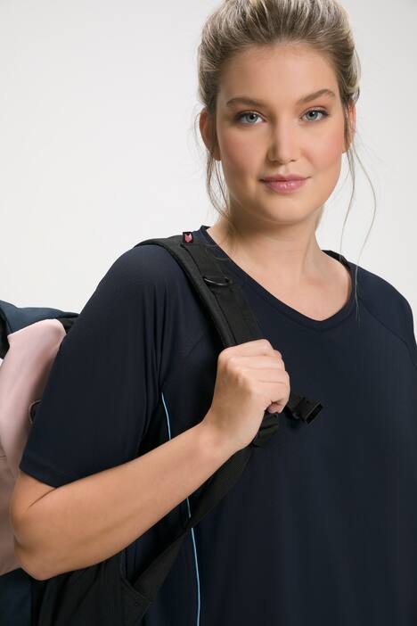 T-Shirt, UV-Schutz 50+, V-Ausschnitt, Halbarm