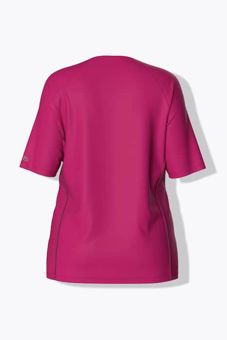 T-shirt, UV-bescherming 50+, V-hals, korte mouwen