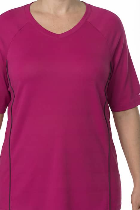 T-Shirt, UV-Schutz 50+, V-Ausschnitt, Halbarm