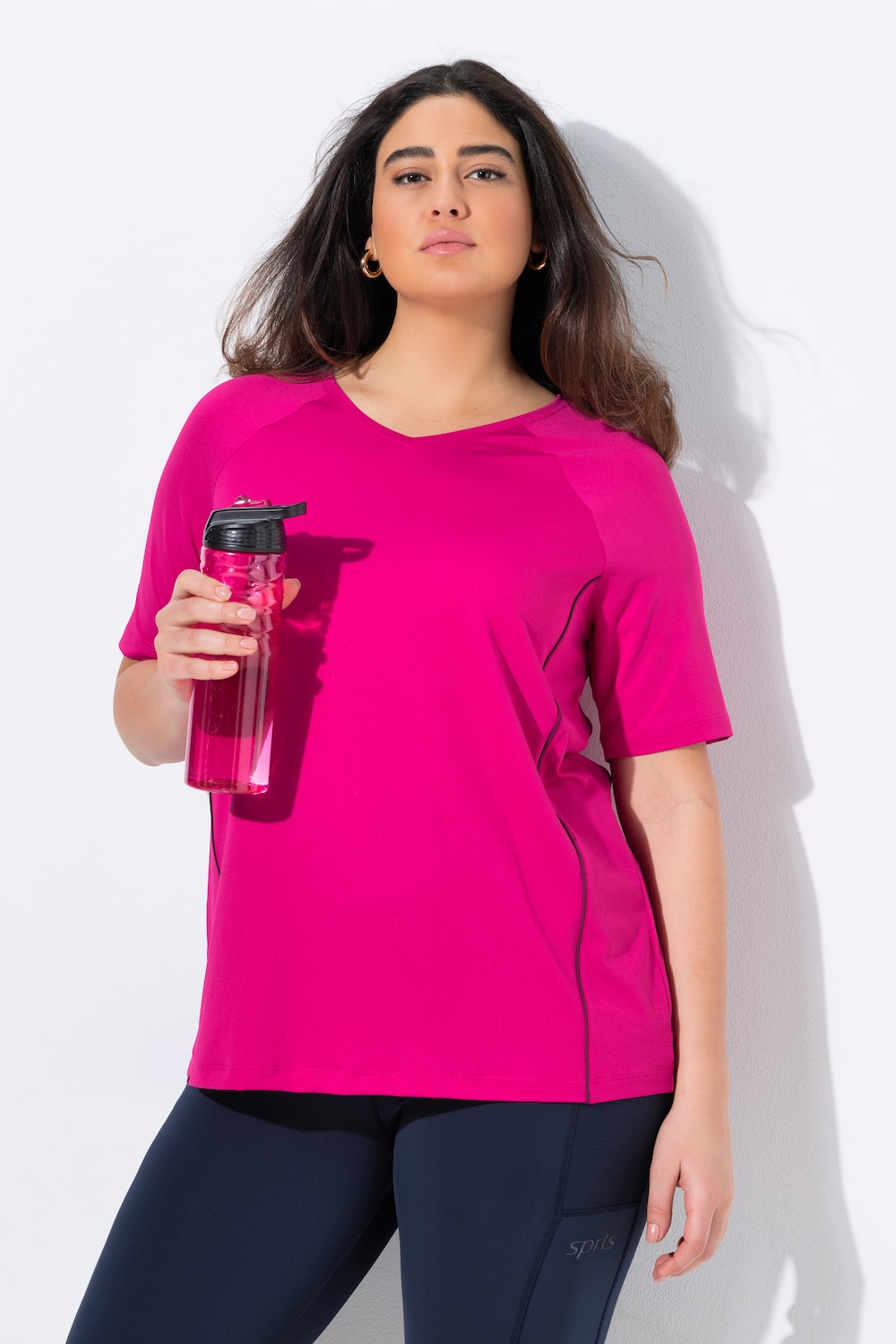 Große Größen T-Shirt, Damen, rosa, Größe: 50/52, Polyester/Elasthan, Ulla Popken
