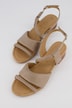 Elastic Closure Heel Strap Leather Sandals